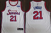 76ers 21 Joel Embiid White 2019 20 Nike Swingman Jersey,baseball caps,new era cap wholesale,wholesale hats